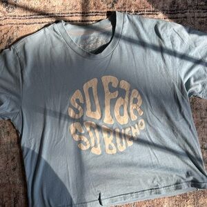 Women’s Blue Crop Graphic Tee